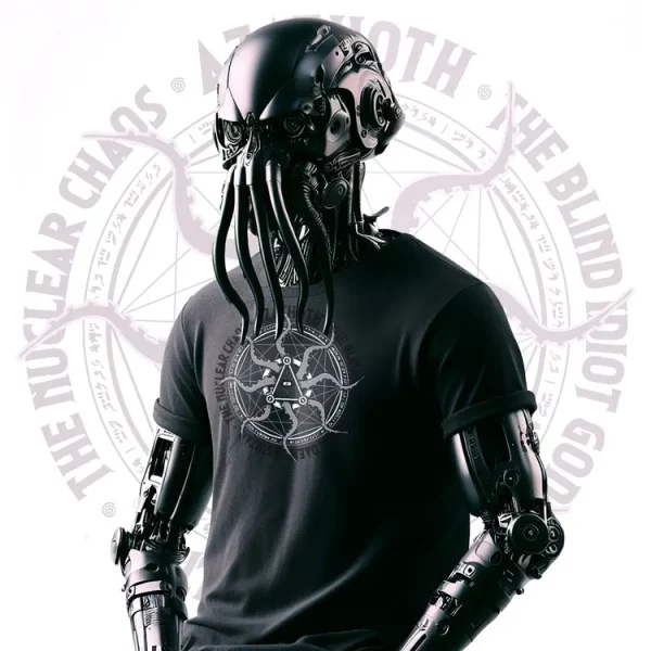 Robot cyberpunk camiset mitos cthulhu